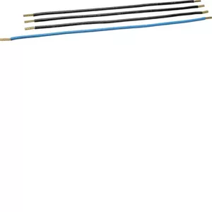 Hager Y87A Elektriskā sadales skapja piederums kabeļu instalācijas komplekts, melns, 10mm², 4 polu