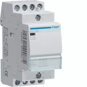 Электрическое реле Hager ESC425, 4 контакта, ток контактов 25 A, вход 230 В AC, 50 Гц