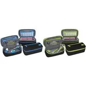 Pencil Case WEDO Mäppchen Schlamperbox Black Light Blue, set of 6