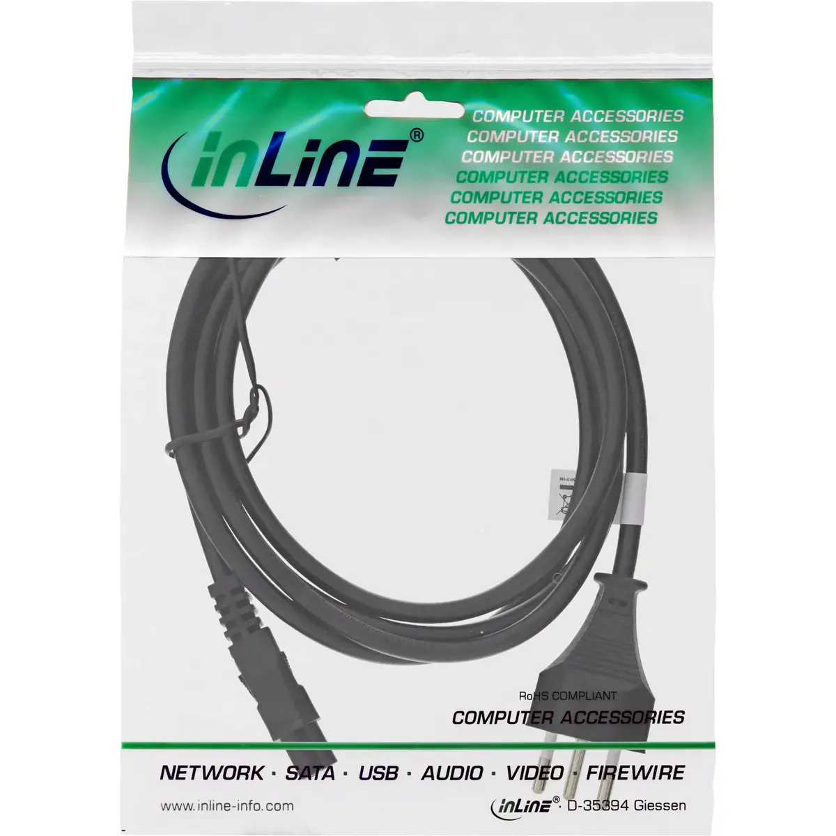 InLine power cable for notebook 16656C Photo 2