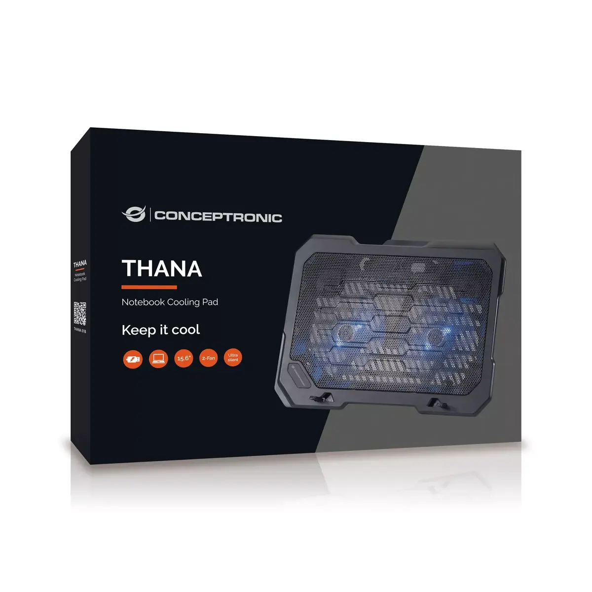 Portatīvā datora dzesēšanas paliktnis Conceptronic THANA 01B Photo 3