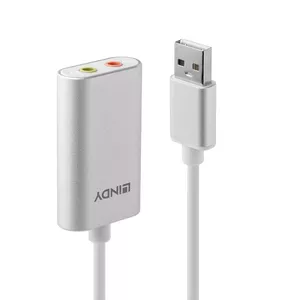 Audio converter Lindy USB Type A to Audio Converter, silver/white, 25 g