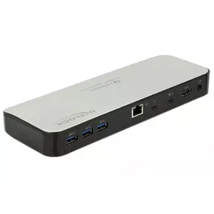 Laptop Dock DeLOCK 87725 Wired Thunderbolt 3 Black Silver