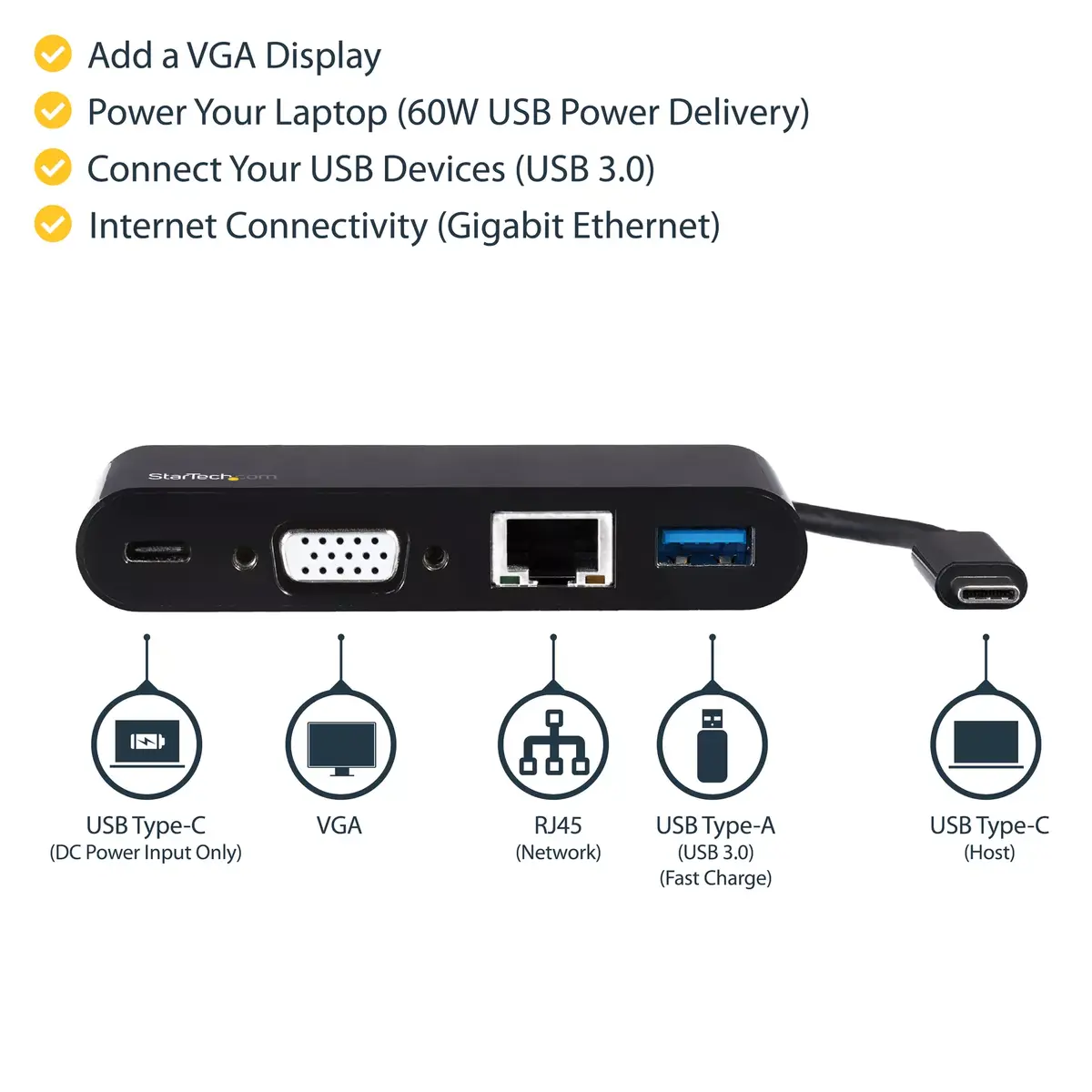 USB C Multiport Adapter StarTech.com DKT30CVAGPD Photo 7
