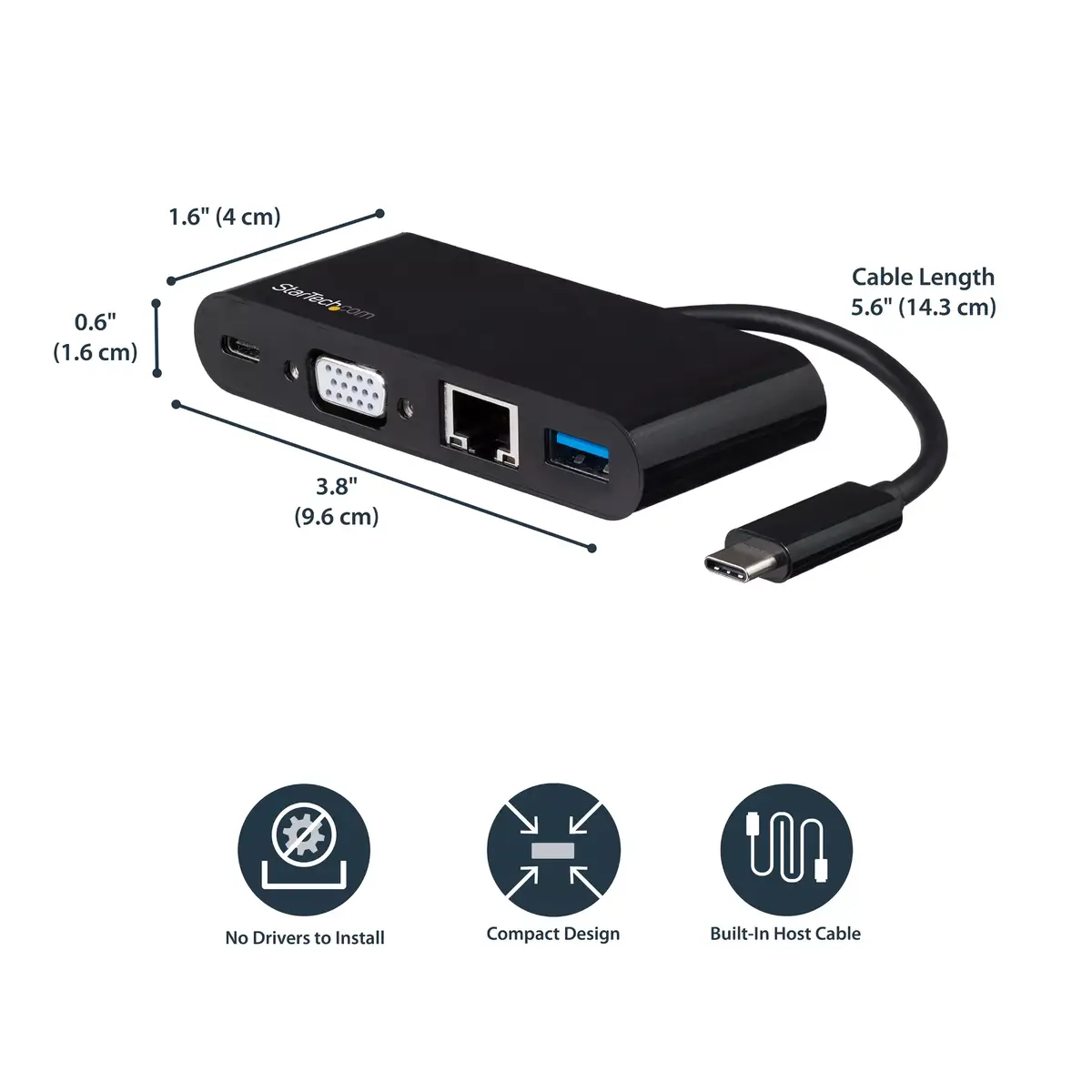 USB C Multiport Adapter StarTech.com DKT30CVAGPD Photo 9