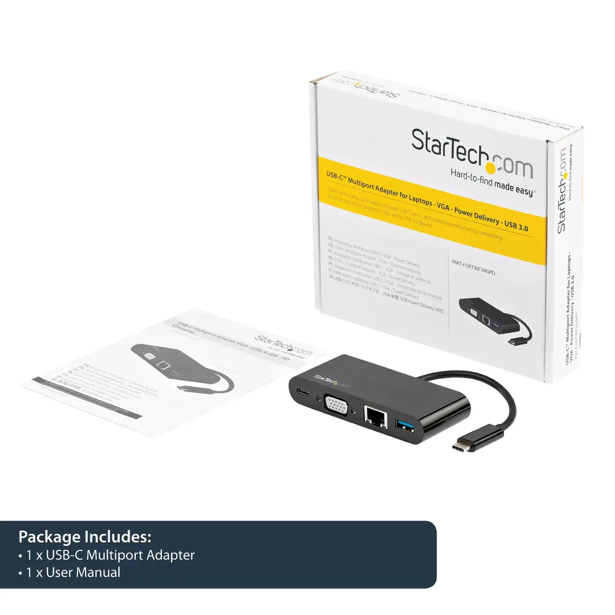 USB C Multiport Adapter StarTech.com DKT30CVAGPD Photo 10