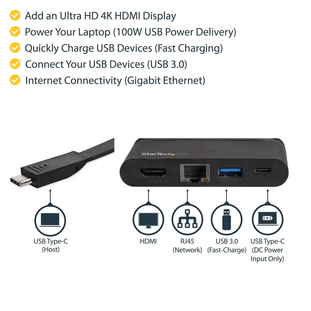 USB C Мультипортовый адаптер StarTech DKT30CHCPD Photo 4