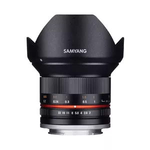 Samyang 12mm F2.0 NCS CS SLR Plats objektīvs Melns