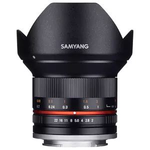 Samyang 12mm F2.0 NCS CS SLR Plats objektīvs Melns