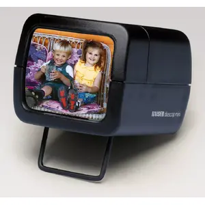 Slide viewer KAISER 2011 — compact 2× magnification, 75×105×60 mm, 1.5 V battery