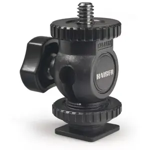 Kameras stiprinājums KAISER 6019 — 1/4" vītne, 360° rotācija, 42 mm augstums, melns