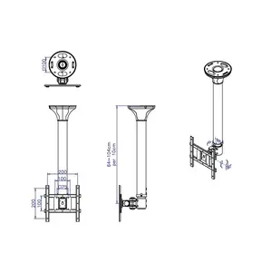 LCD TV Ceiling Mount VALUE 3 Joints