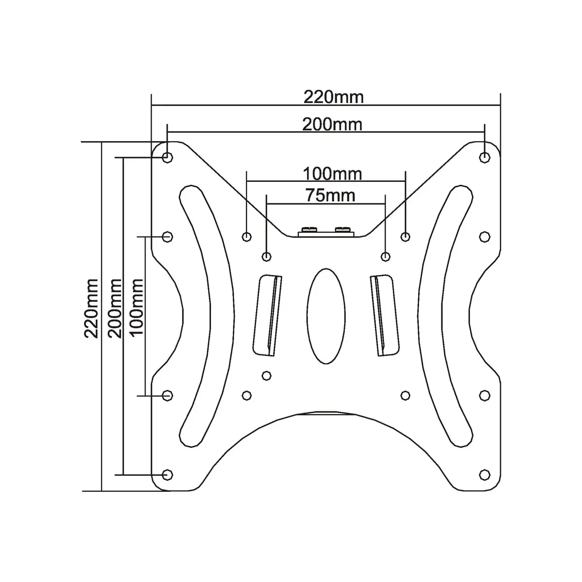 InLine Wall Bracket for TFT 58-107cm 23 - 42" Photo 2