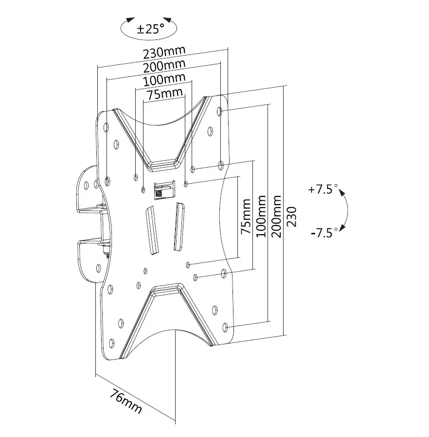 TV sienas stiprinājums Equip 23"-42" Pivoting Photo 4