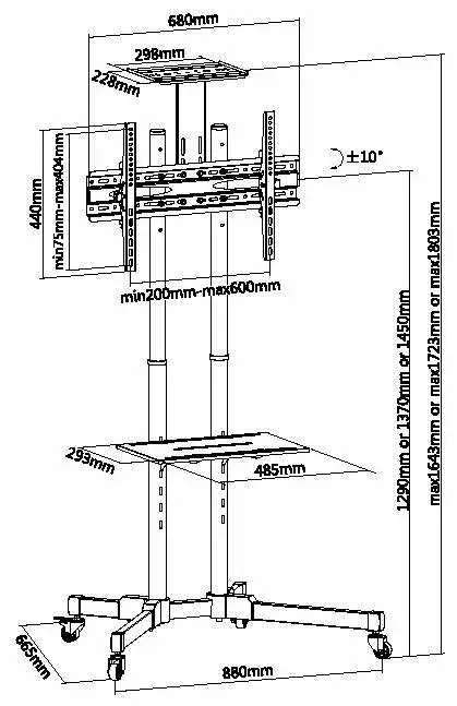 TV Cart Equip Economy Multi-functional 650603 Photo 7