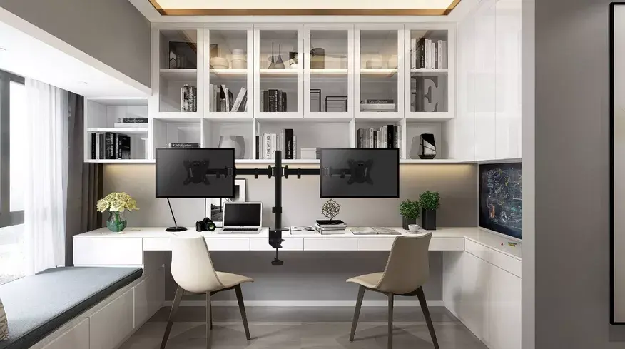 Dual Monitor Desk Mount Bracket Equip 13"-27" Photo 4