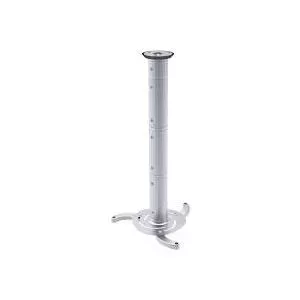 Ceiling projector mount SpeaKa Professional 1227390 — tilt and swivel, adjustable floor/ceiling distance up to 106 cm, silver