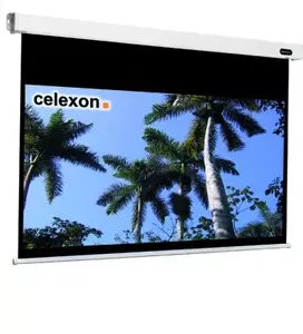 Проекционный экран Celexon 1090100, моторный, формат 16:9 HDTV, черно‑белая поверхность
