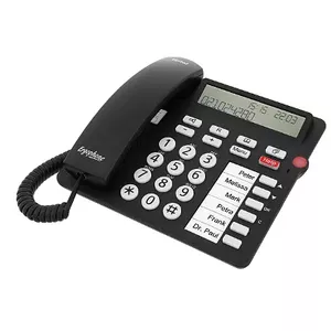 Analog telephone Tiptel 1081000 — wired handset, speakerphone, caller ID, black