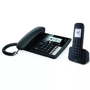 Telekom Sinus PA 207 Plus 1 Analog/DECT telephone Caller ID Black