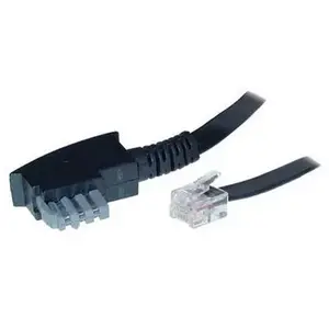 S/CONN 3m TAE-N - RJ12 Melns Caurspīdīgs ShiverPeaks