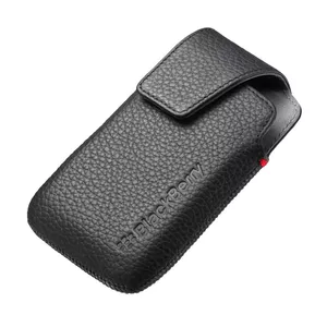 BlackBerry Bold 9790 Leather Holster mobilo telefonu apvalks Maksts Melns