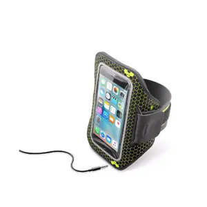 Armband case Cellular Line Armband Running — for phones up to 5.2" (13.2 cm), Black/Yellow
