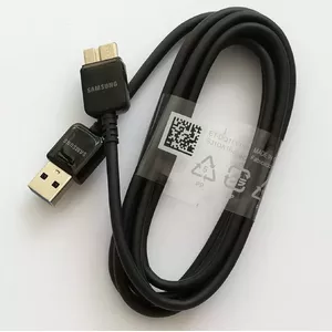 USB A uz Micro‑USB B kabelis Samsung ET‑DQ11Y1BE — vīriešu savienotāji, melns