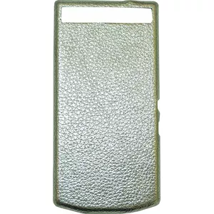 Battery door cover for BLACKBERRY P'9982 — Leather Porsche Design, Silver