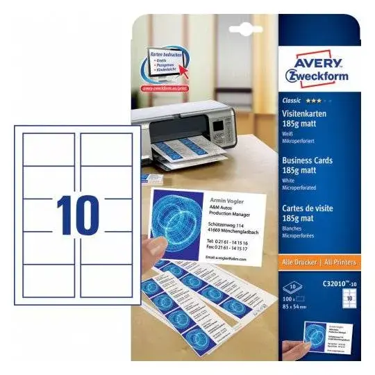 Визитка Avery C32010-10 Photo 2