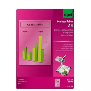 Printing Film Laser Sigel LF620 A4 50 Sheets Transparent