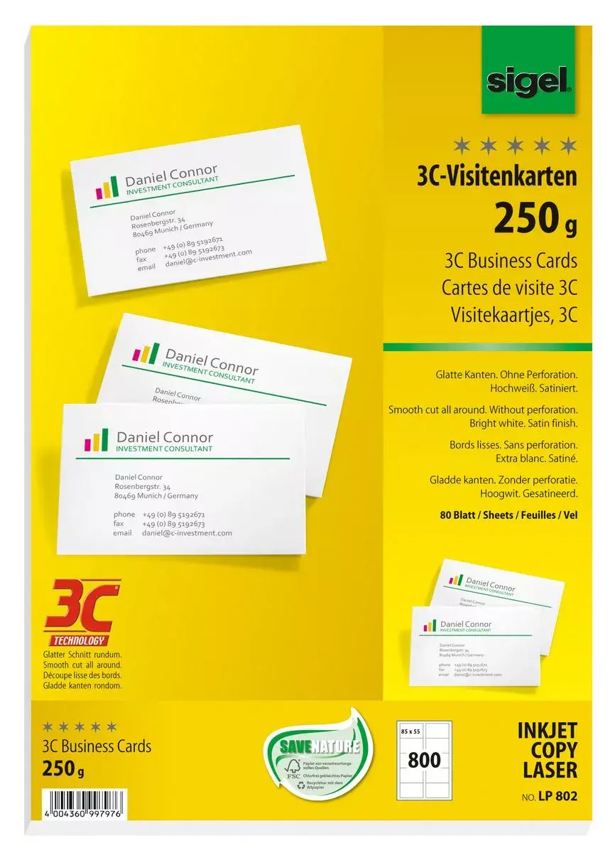 Business Card Sigel LP802 Photo 2