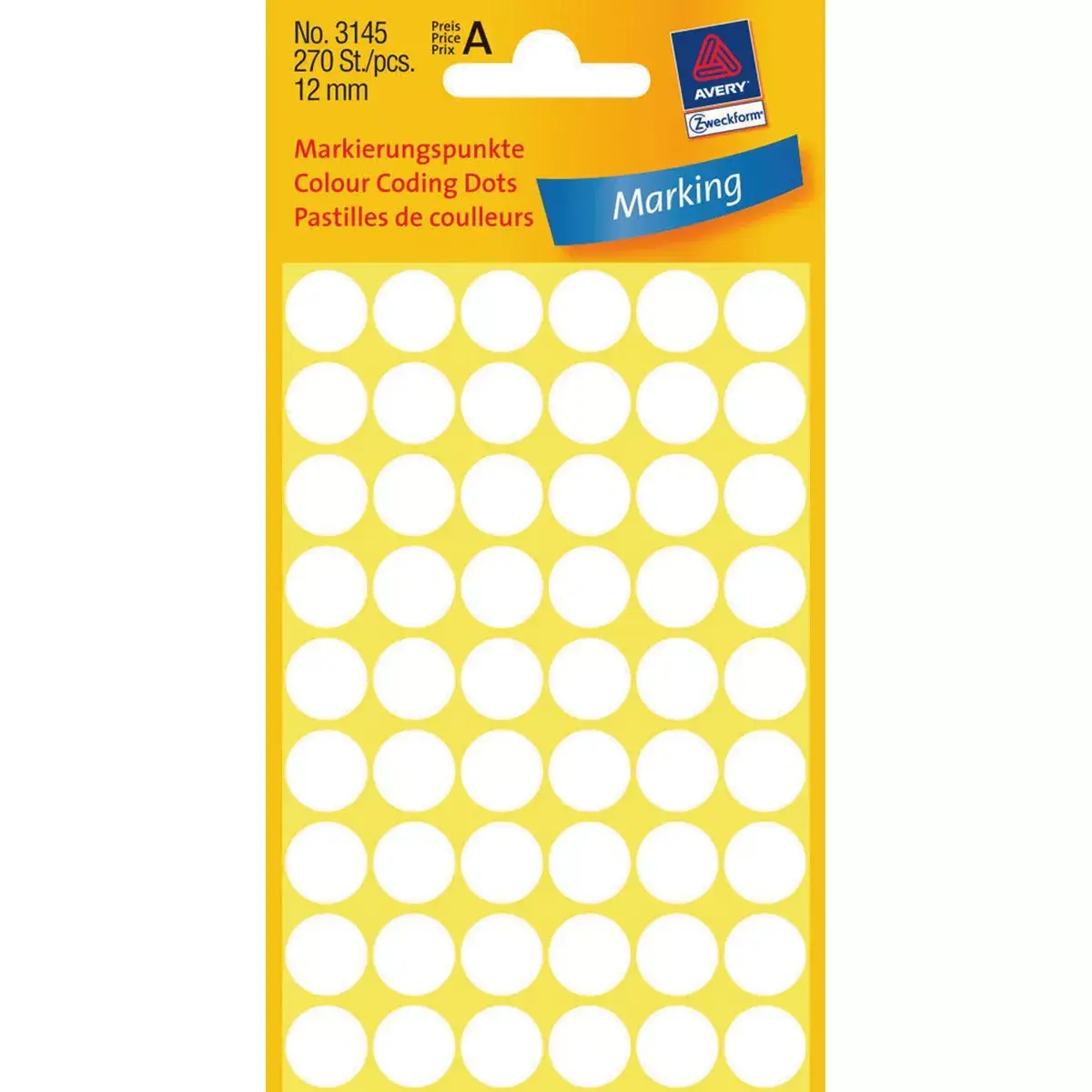 AVERY 3145 White Colour Coding Dots Photo 1