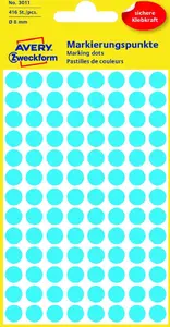 Avery Colour Coding Dots Blue Paper Circle 8 mm 416 Labels per Pack