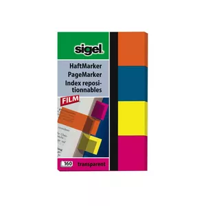 Sigel HN614 pašlīmējošā etiķete Zils, Oranžs, Rozā, Dzeltens 160 pcs