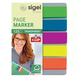 Bookmark Sigel HN610 Flexible bookmark Blue Green Orange Violet Yellow