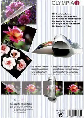 Laminēšanas maisiņš Olympia 9165, 9165, 4030152091652