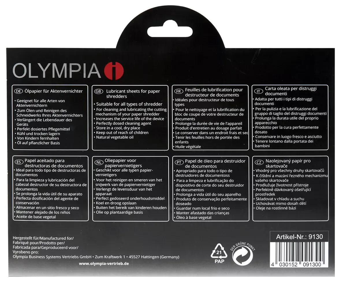 Масло для смазки Olympia 9130 Photo 2