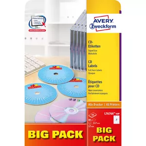 CD/DVD uzlīmes Avery L7676A-40P
