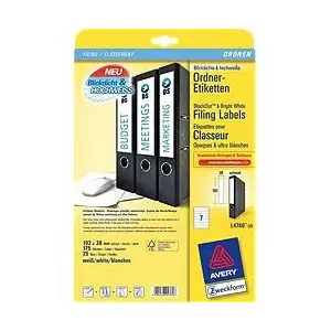 Printera etiķete Avery L4760-25 balta