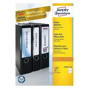 Самоклеящаяся этикетка Avery L4761-100 Овальная прямоугольная