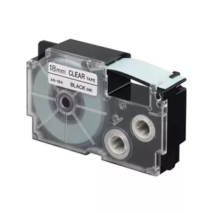Label-making tape Casio XR-18X1 Black on transparent