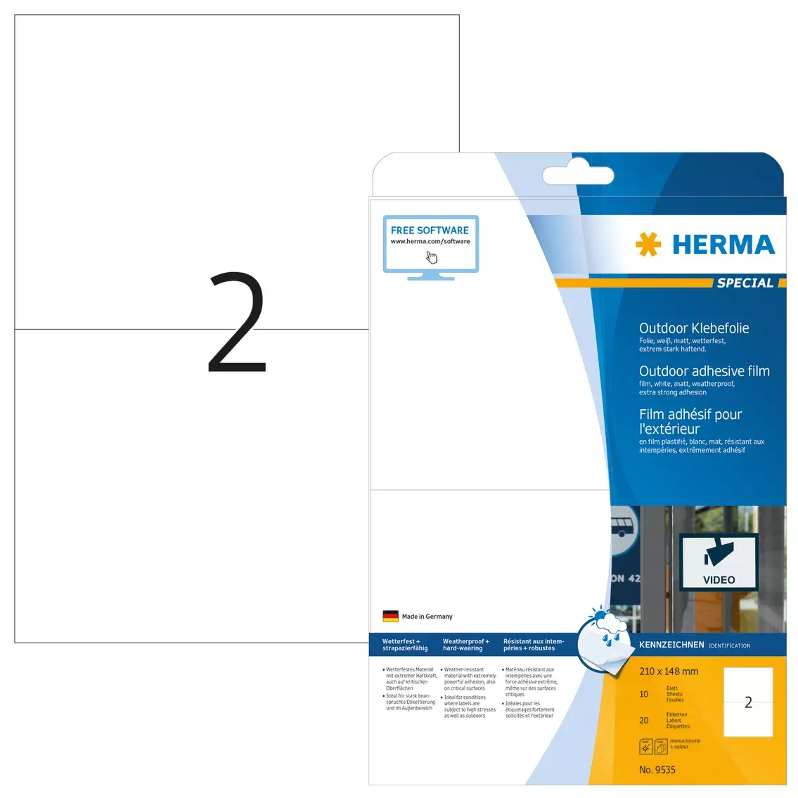Самоклеящаяся этикетка для принтера HERMA 9535 Photo 2