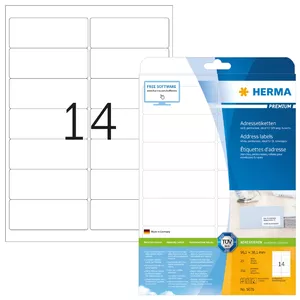 Адресные этикетки Премиум HERMA 5076 A4 99.1x38.1 мм