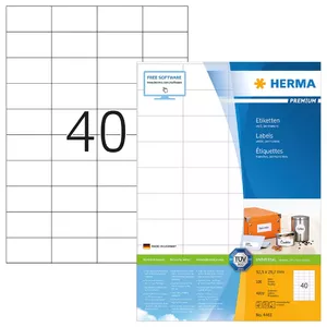 Самоклеящиеся этикетки HERMA Premium A4 52.5x29.7 мм