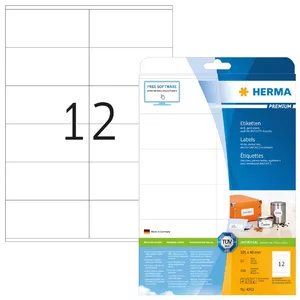 Самоклеящиеся этикетки HERMA Premium A4 105x48 мм 300 шт