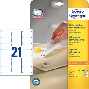 Многофункциональные этикетки Avery L6023REV-25