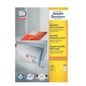 Pašlīmējošā etiķete Avery 3678