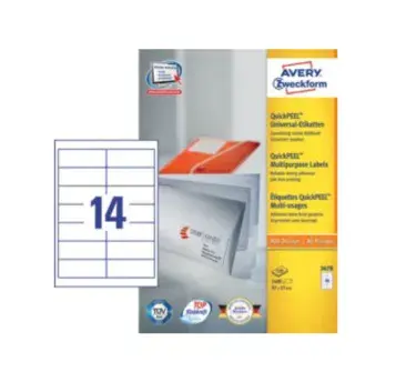 Pašlīmējošā etiķete Avery 3678 Photo 3