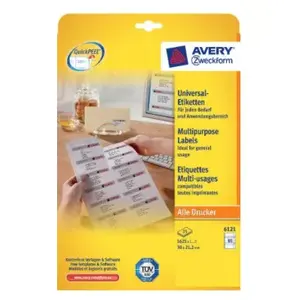 Etiķete Avery 6121 Printer Etiķete Balta